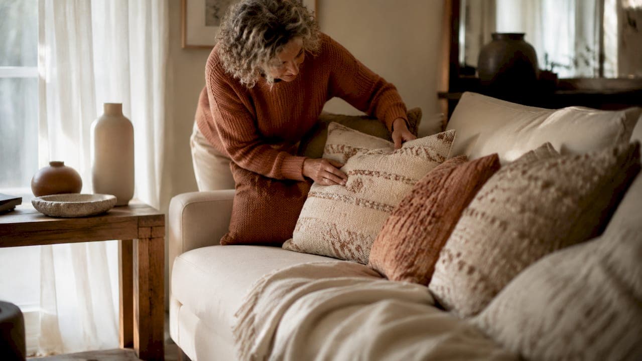 Layering Handcrafted Pillows in Your Living Room