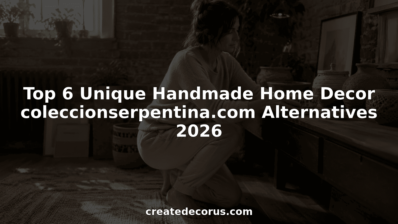 Top 6 Unique Handmade Home Decor coleccionserpentina.com Alternatives 2026