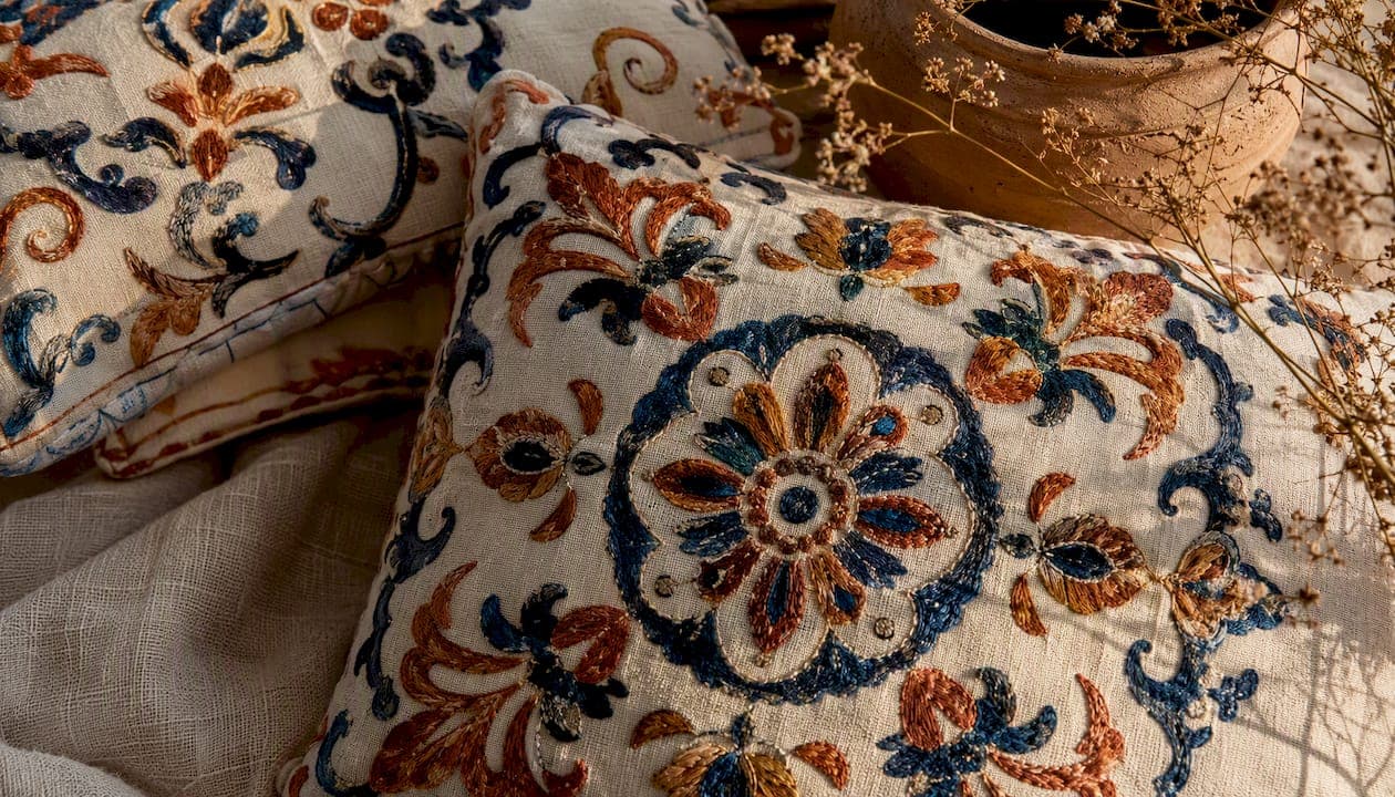 Talavera-Inspired Textile Accents for Your Home