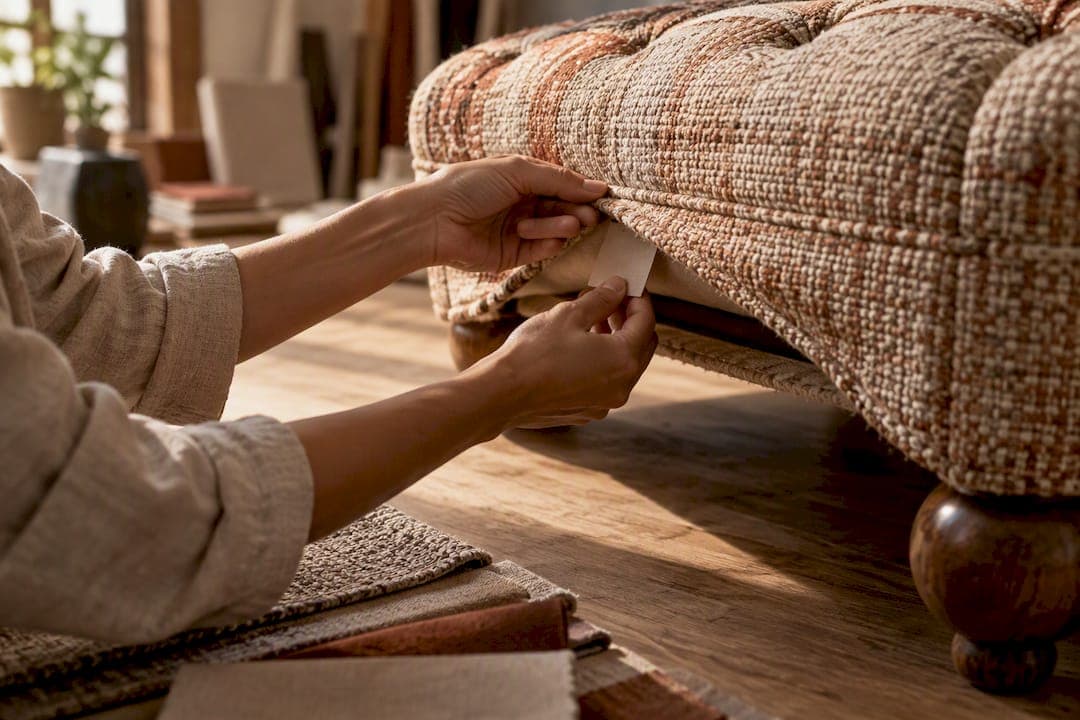 Follow Fabric Care Codes to Clean Handcrafted Ottomans in Mexico